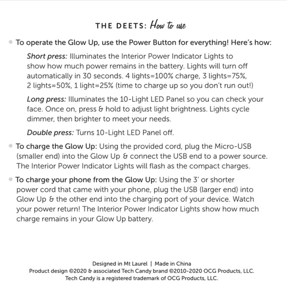 Glow Up™ Lumi Compact Power Bank : Rose Gold - Picture 4 of 5